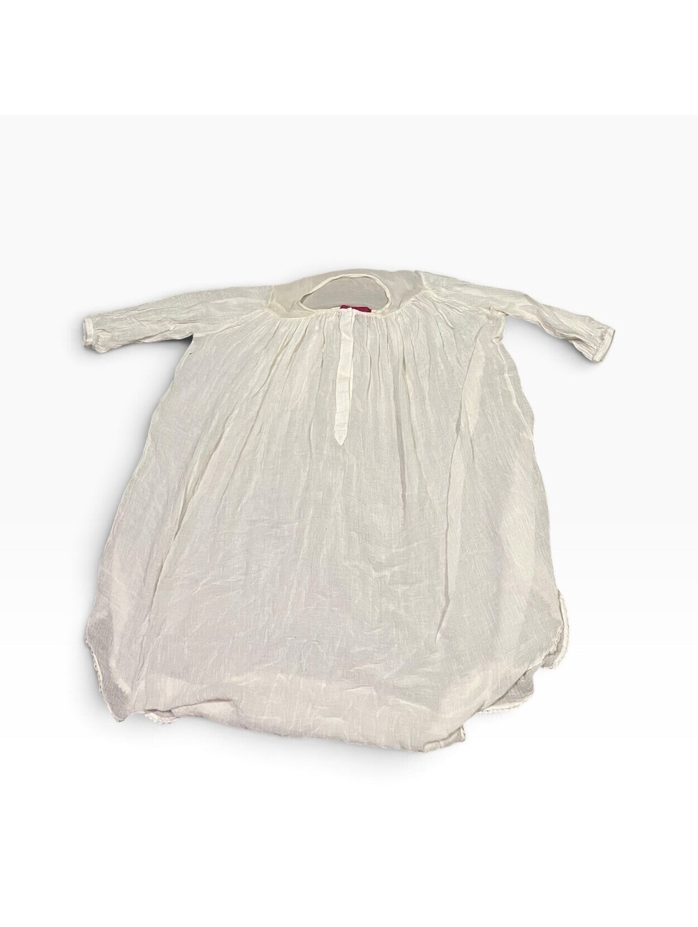 Heidi Merrick California Cotton Gauze Dress Ivory One Size Made in Los Angeles